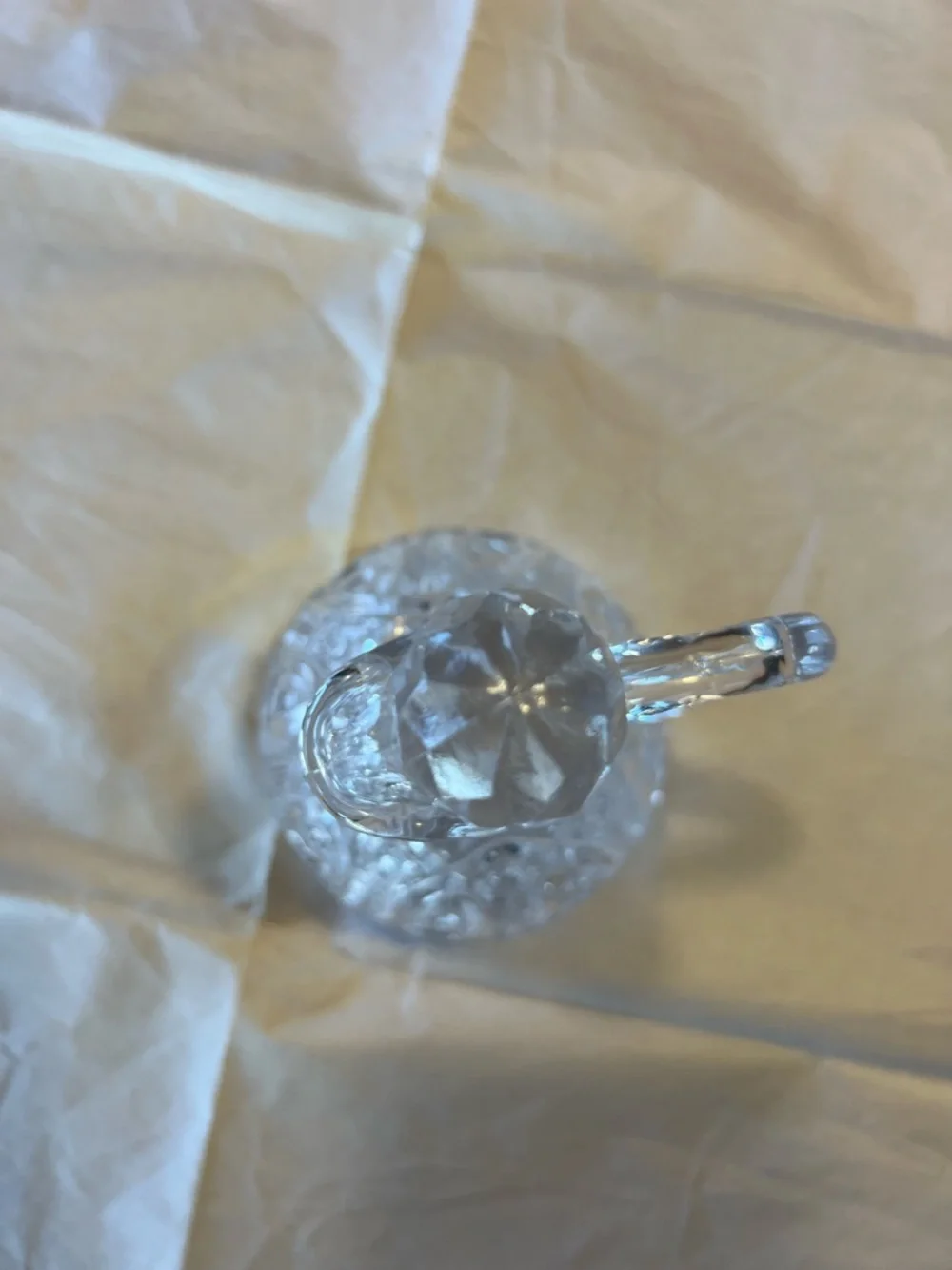 Cut Glass Cruet with Stopper - Clear Glass